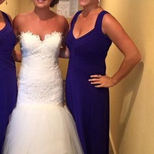 Calvin Klein dark purple long dress